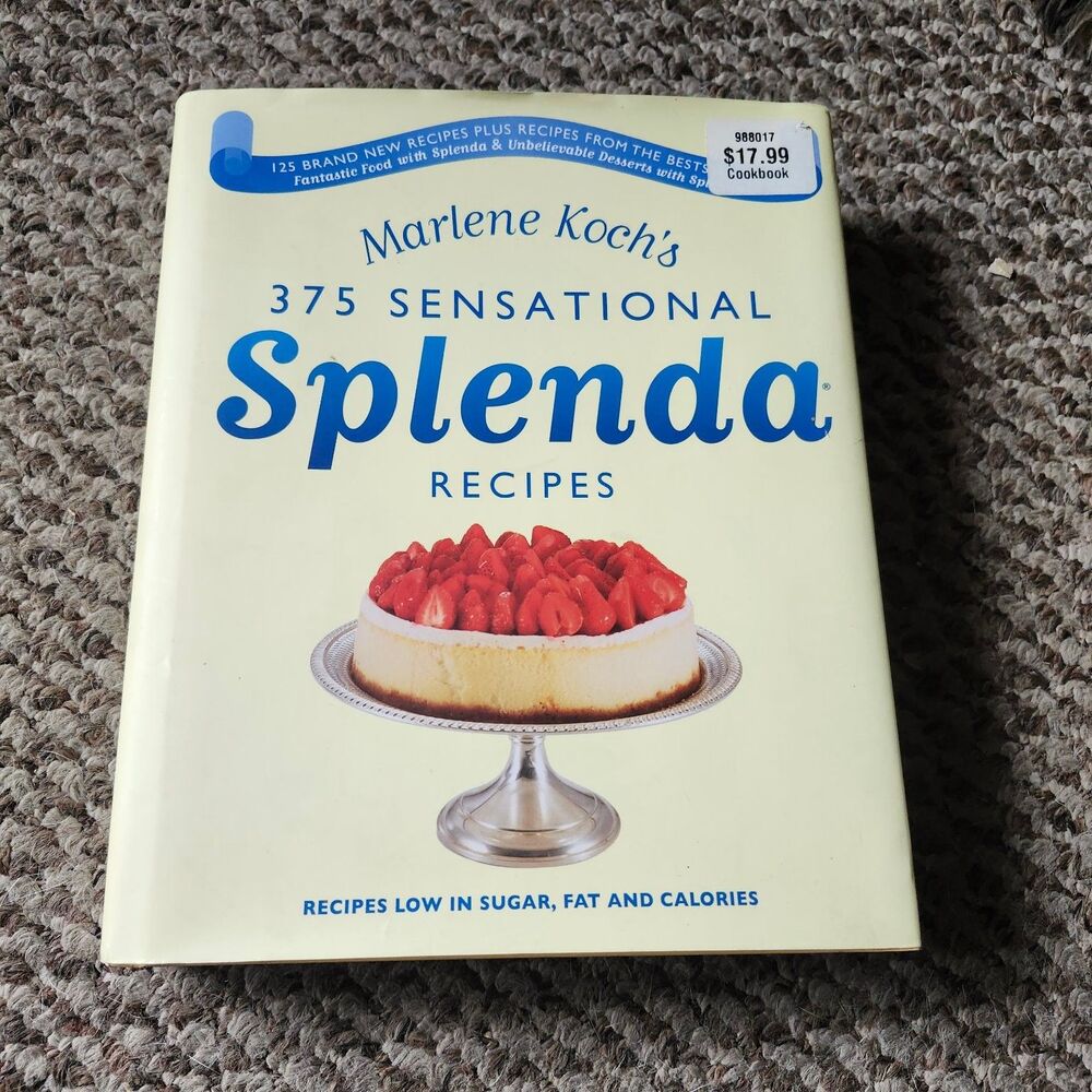 375 Sensational Splenda Recipes Marlene Koch 2004 Cookbook HCDJ Low Sugar